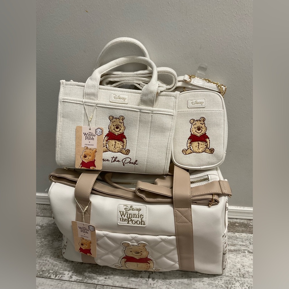 NWt winnie the pooh purse, weekender bag and phone crossbody bag
